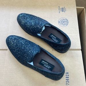 Black Sparkle Dress Loafers Size 7 New
